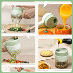 Chopnix chopper in use - slicing, chopping and pouring