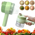 Chopnix 4-in-1 electric vegetable chopper - cordless handheld chopper in sage green
