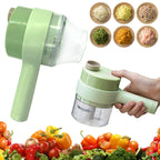 Chopnix 4-in-1 electric vegetable chopper - cordless handheld chopper in sage green